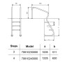 Сходи для басейну Hayward EAF4 Easy access (4 сходинки), для широкого борту, AISI-316