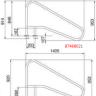 Поручень Flexinox 87168027 для римських сходів FX-02 (1405 мм, анкер, AISI-316L)