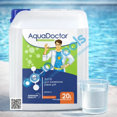 Засіб для зниження pH AquaDoctor pH Minus (Сірчана 35%) 20 л