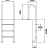 Сходи для басейну Flexinox Muro (4 сходинки), AISI-316L