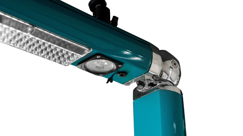 Душ вуличний Aquaviva Quick з LED підсвіткою та мийкою для ніг, синій (ottanio) Q825/5021-QL