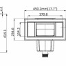 Скімер під лайнер Emaux EM0140-SV Wide, латунні вставки, темно-сірий