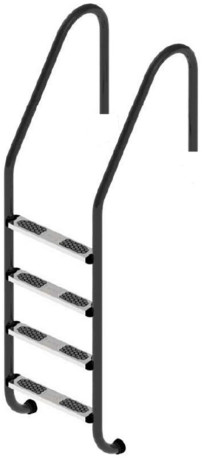 Сходи для басейну Flexinox Standard Nero (4 сходинки) Black, AISI-316L