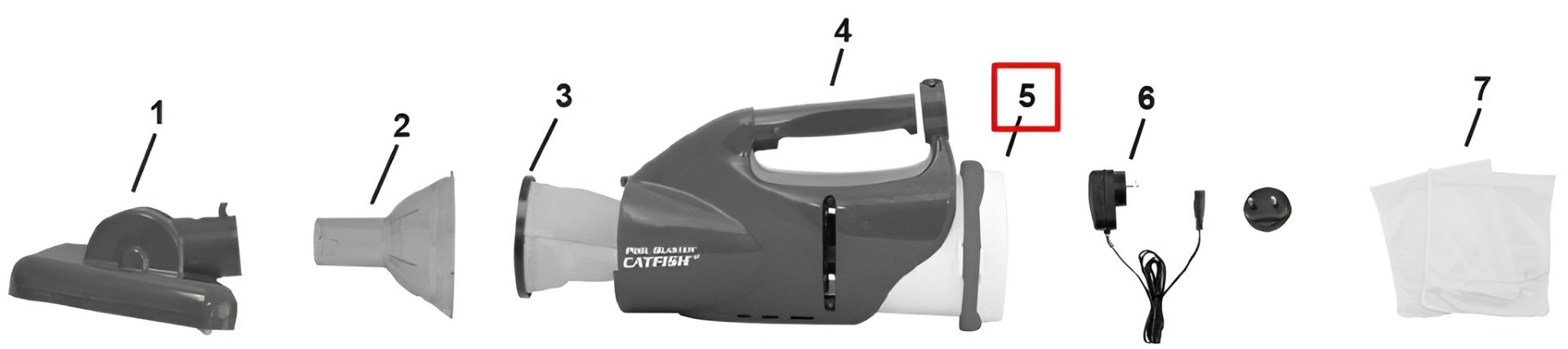 Запасний мотор Water Tech Lithium 7.4 V з зарядним пристроєм для Catfish