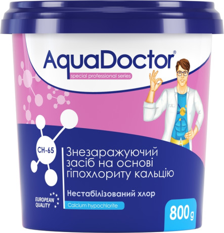 Шок-хлор для басейну AquaDoctor CH-65 0.8 кг в гранулах нестабілізований