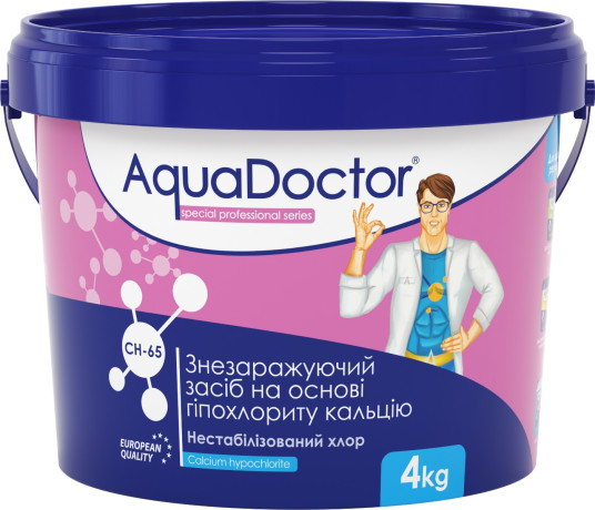 Шок-хлор для басейну AquaDoctor CH-65 4 кг в гранулах нестабілізований