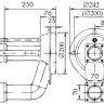 Закладний короб Fitstar 7611050, для Taifun-Compact, 250 мм