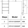 Сходи для басейну Hayward Standard (3 сходинки), для широкого борту, AISI-304