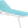 Шезлонг Aquajoy Pacific, білий з бірюзовим