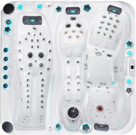 СПА-басейн Passion Spas Euphoria Mighty Wave (230x230x91 см), Сріблясто-білий