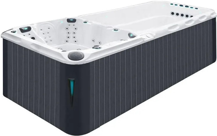 Плавальний СПА-басейн Passion Spas Dynamic Deep (590x227x155 см), Сріблясто-білий
