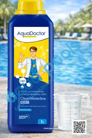 Засіб для очищення ватерлінії басейну і СПА AquaDoctor CW CleanWaterline Крок 1