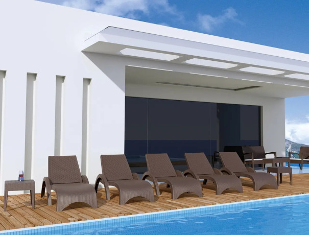 Шезлонг Aquajoy Fiji, коричневий