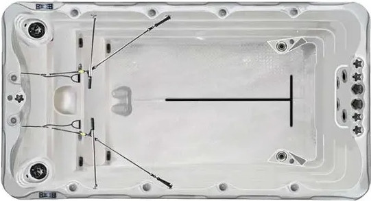 Плавальний СПА-басейн Passion Spas Fitness 1 Deep (400x228x152 см), Сріблясто-білий