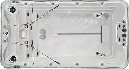 Плавальний СПА-басейн Passion Spas Fitness 1 (400x228x126 см), Сріблясто-білий