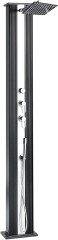 Душ сонячний Aquaviva Hybride Dada Straight алюмінієвий з мийкою для ніг, антрацит DS-D463NX, 40 л, уцінка