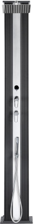 Душ сонячний Aquaviva Hybride Dada Straight алюмінієвий з мийкою для ніг, антрацит DS-D463NX, 40 л, уцінка