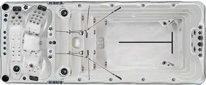 Плавальний СПА-басейн Passion Spas Spirit (540x228x126 см), Сріблясто-білий