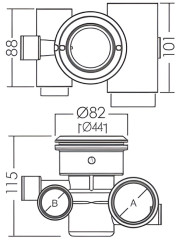 Прохід Emaux EM0031 під гідромасажну форсунку, Dark Grey