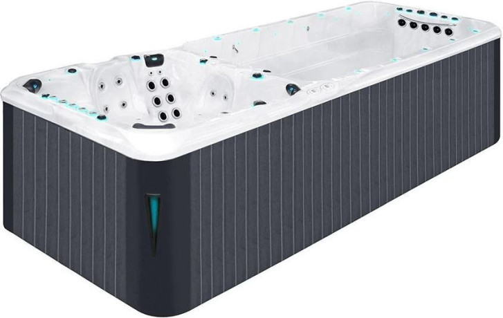 Плавальний СПА-басейн Passion Spas Vitality Deep (708x225x155 см), Сріблясто-білий