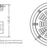 Злив донний Emaux EM2837 під лайнер, Dark Grey