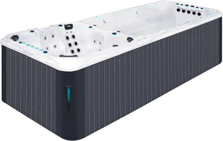 Плавальний СПА-басейн Passion Spas Vitality (708x225x126 см), Сріблясто-білий