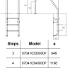 Сходи для басейну Hayward Munich (5 сходинок), для широкого борту, AISI-316