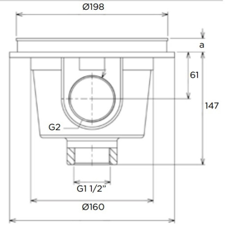 Злив донний Flexinox 87198014, під лайнер