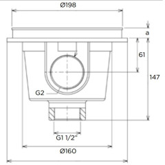 Злив донний Flexinox 87198014, під лайнер