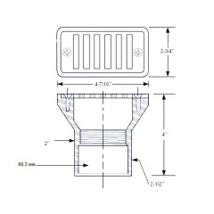 Форсунка для переливу Hayward SP1019 (60.3 мм)