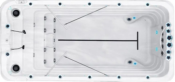 Плавальний СПА-басейн Passion Spas Fitness 2 Deep (500x228x152 см), Сріблясто-білий