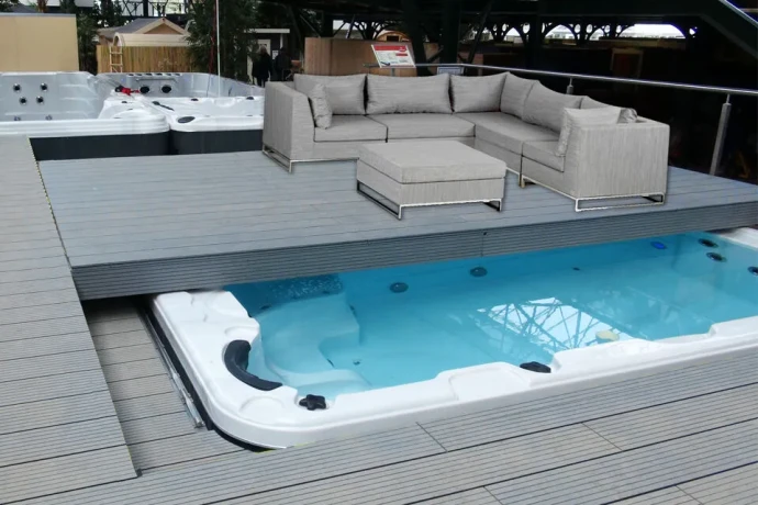 Плавальний СПА-басейн Passion Spas Fitness 2 Deep (500x228x152 см), Сріблясто-білий