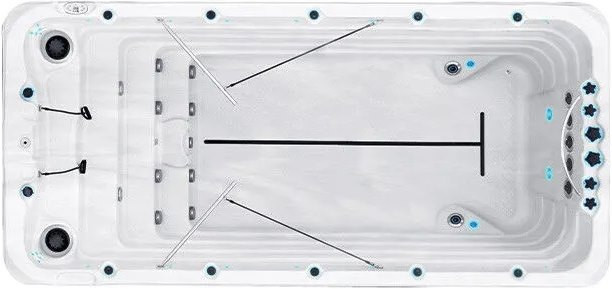 Плавальний СПА-басейн Passion Spas Fitness 2 (500x228x126 см), Сріблясто-білий