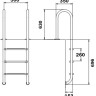 Сходи для басейну Flexinox Muro (2 сходинки), AISI-316L