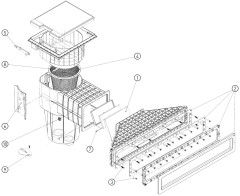 Скімер Hayward X-Pro 600 латунні вставки, скловолокно 6°, біла вставка
