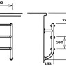 Сходи для басейну Flexinox Two-Pieces Electropolished (4 сходинки), AISI-316L (нижня частина)