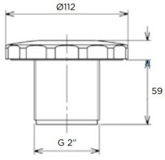 Форсунка стінова Flexinox 87198022 (4.5 м³/год) під бетон, 2"