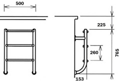 Сходи для басейну Flexinox Two-Pieces Electropolished (3 сходинки), AISI-316L (нижня частина)