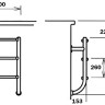Сходи для басейну Flexinox Two-Pieces Electropolished (3 сходинки), AISI-316L (нижня частина)