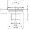 Форсунка стінова Flexinox 87198042 (4.5 м³/год) під лайнер, 2"