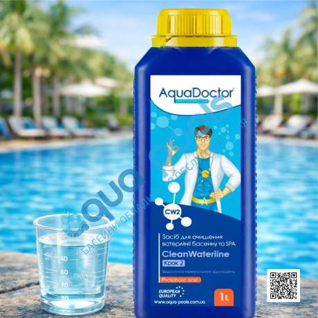 Засіб для очищення ватерлінії басейну і СПА AquaDoctor CW CleanWaterline Крок 2