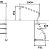 Сходи для басейну Flexinox Easy Access Electropolished (3 сходинки), AISI-316L