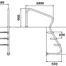 Сходи для басейну Flexinox Easy Access Electropolished (4 сходинки), AISI-316L