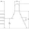 Сходи для наземних басейнів Flexinox 87143418N (4 сходинки), AISI-304