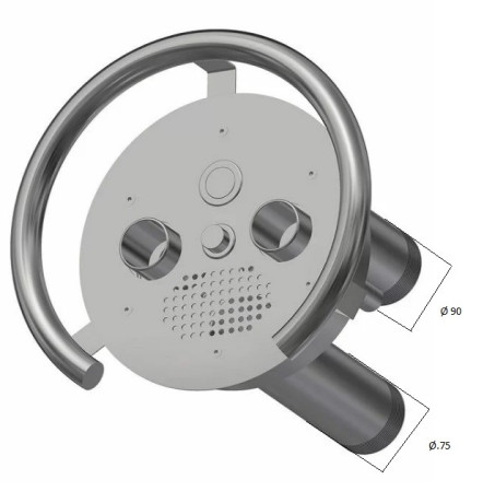 Передня частина та закладна до протитечії Aquaviva TWIN 2.5" AISI 304 (кругла)