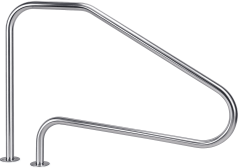 Поручень Flexinox 87168019 для римських сходів FX-01 (1255 мм, анкер, AISI-316L)
