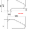 Поручень Flexinox 87468013 для римських сходів FX-01 (1255 мм, фланець, AISI-316L)